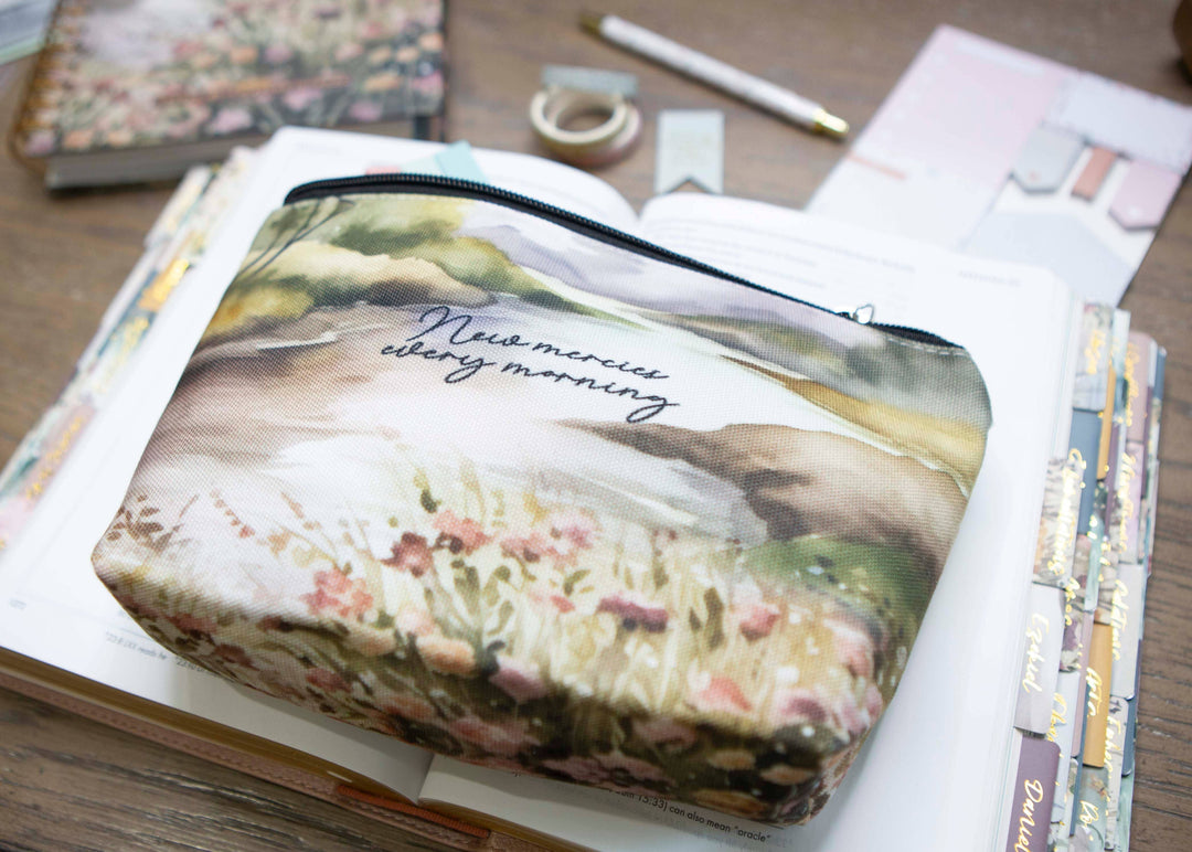 New Mercies Bible Verse Pencil Case | Scripture Pencil Pouch-Bible Accessories-Chosen & Cherished-Shop with Bloom West Boutique, Women's Fashion Boutique, Located in Houma, Louisiana