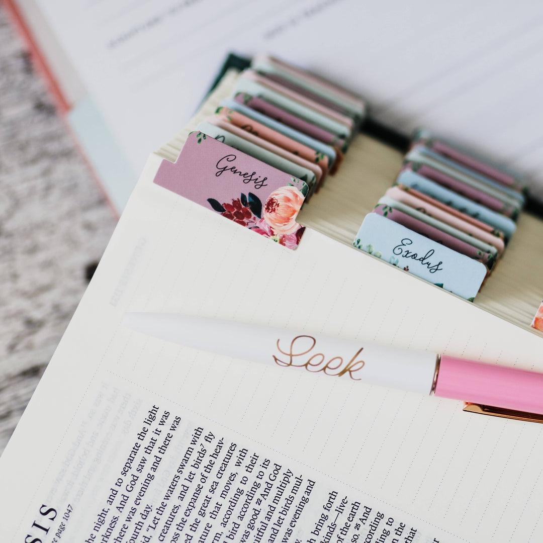 Floral Bible Tabs-Bible Accessories-The Daily Grace Co-Shop with Bloom West Boutique, Women's Fashion Boutique, Located in Houma, Louisiana