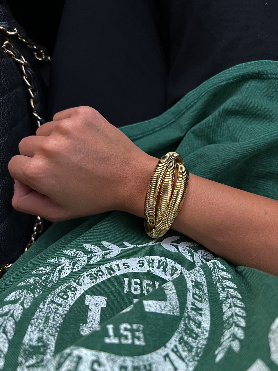 TRIPLE GOLD EMMA BRACELET-Bracelet-Chansuttpearls-Shop with Bloom West Boutique, Women&