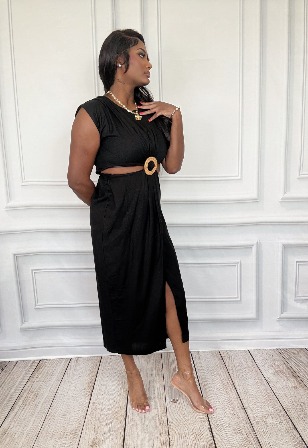 The Kendall Cut-Out-Midi Dresses-Aakaa-Shop with Bloom West Boutique, Women&
