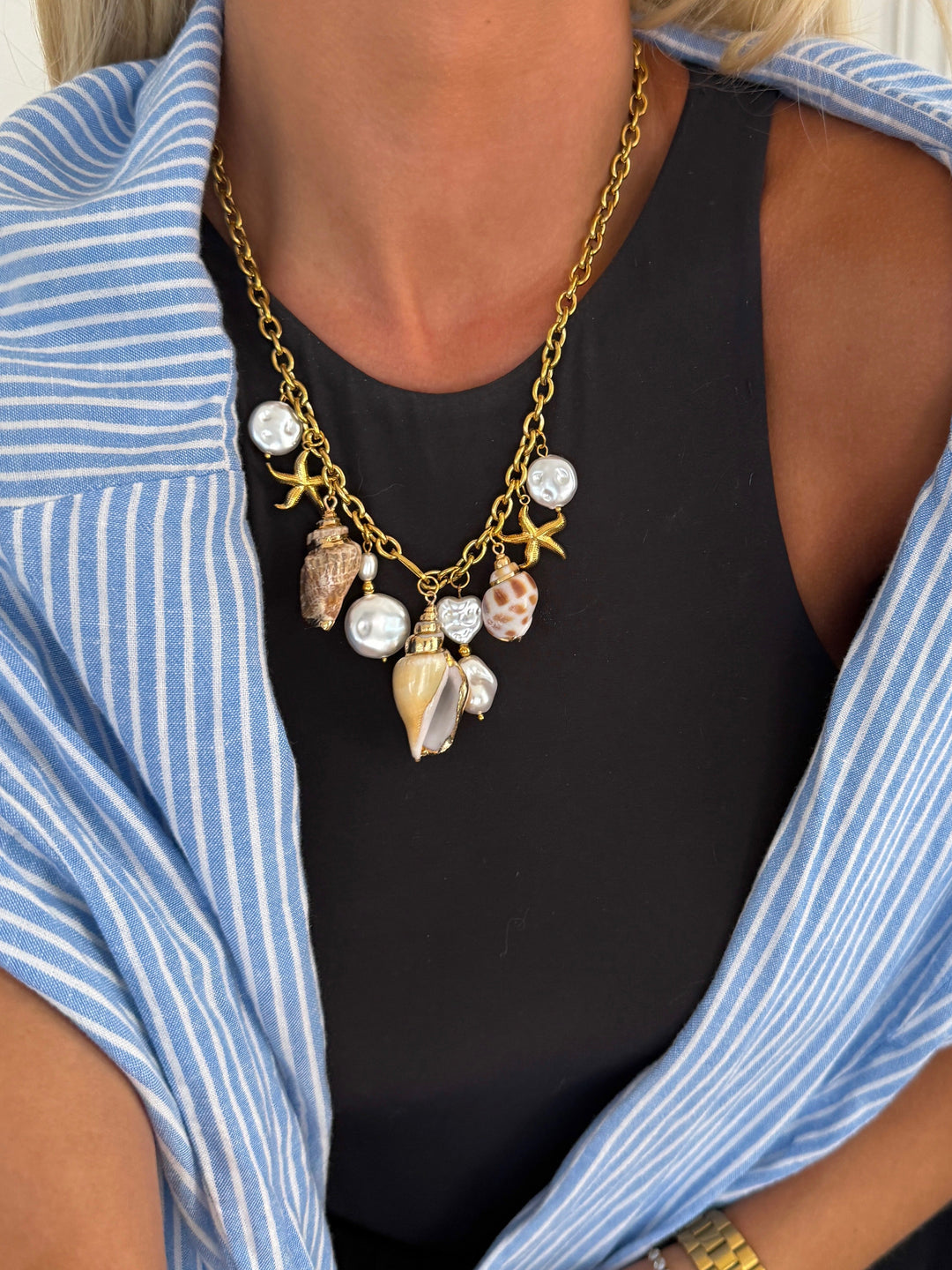 SHELL CHARM NECKLACE-Chansuttpearls-Shop with Bloom West Boutique, Women&