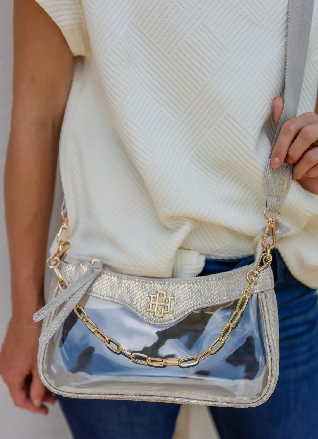 Cassidy Clear Crossbody-Handbags-Caroline Hill-Shop with Bloom West Boutique, Women's Fashion Boutique, Located in Houma, Louisiana