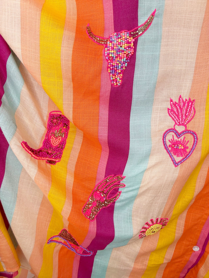 Savannah Sunshine Pants-Pants-Gold and Silver-Shop with Bloom West Boutique, Women's Fashion Boutique, Located in Houma, Louisiana