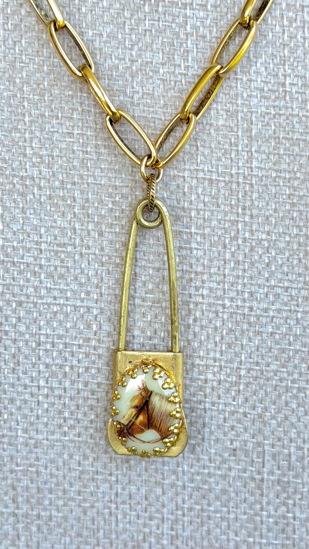 Erin Knight Cameo Horse Laundry Pin-Necklaces-Erin Knight Designs-Shop with Bloom West Boutique, Women&