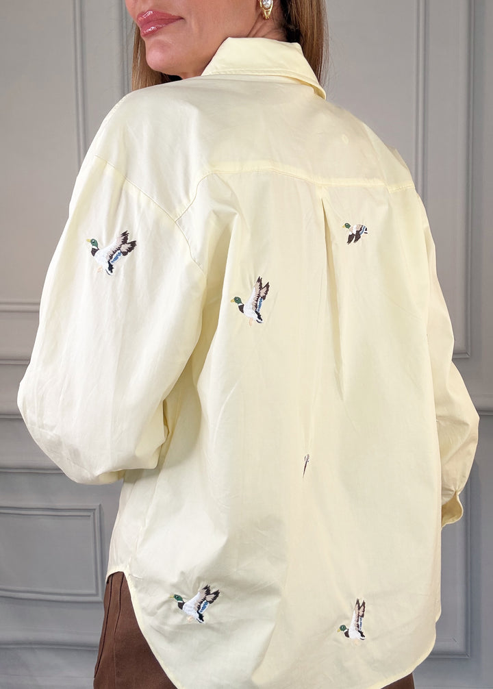 Flying South Shirt In Butter Cream