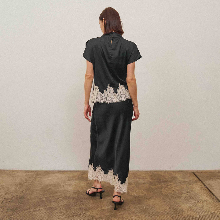 AT3558 Lace satin top-Able-Shop with Bloom West Boutique, Women&