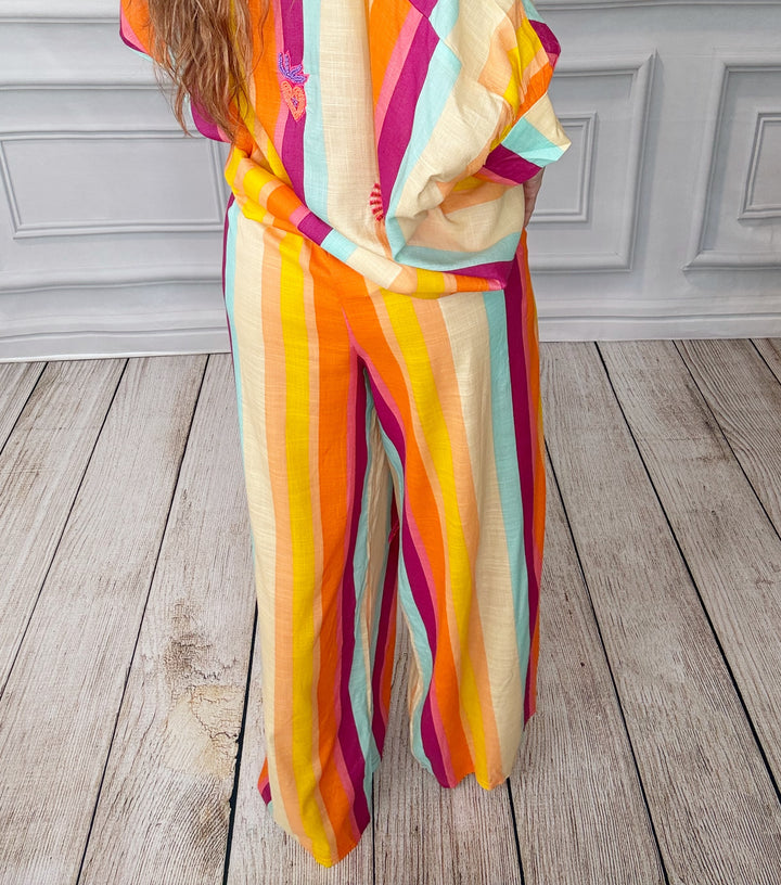 Savannah Sunshine Pants-Pants-Gold and Silver-Shop with Bloom West Boutique, Women's Fashion Boutique, Located in Houma, Louisiana