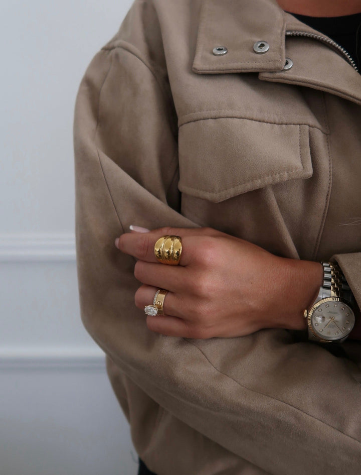 LARGE GOLD SHELL RING-Ring-Chansuttpearls-Shop with Bloom West Boutique, Women&