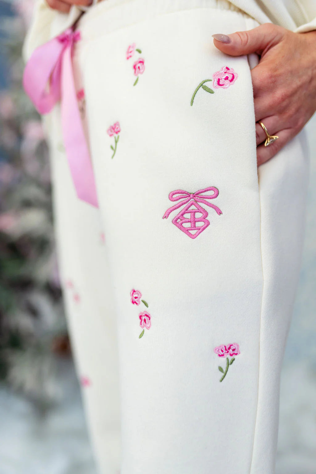 Briana Cannon Floral Fleece Jogger