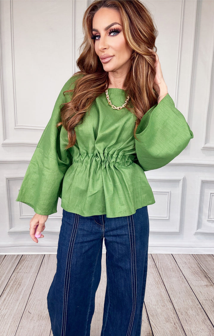 P. Cill Portofino Waist Tie Blouse-blouse-P. Cill-Shop with Bloom West Boutique, Women&