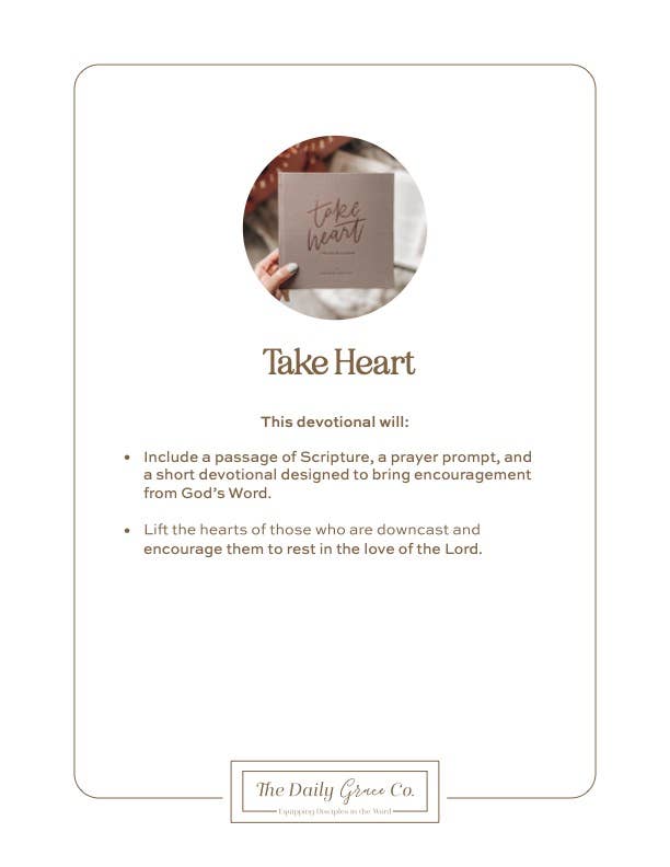 Take Heart | A 90-Day Devotional-Accessories-The Daily Grace Co-Shop with Bloom West Boutique, Women's Fashion Boutique, Located in Houma, Louisiana