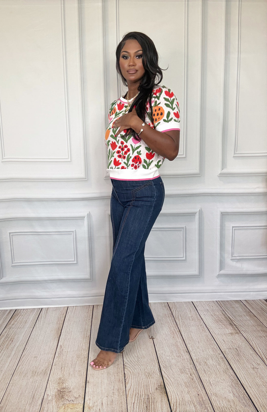 Blooming Pineapple Chic Top-Tops-Fate By LFD-Shop with Bloom West Boutique, Women&