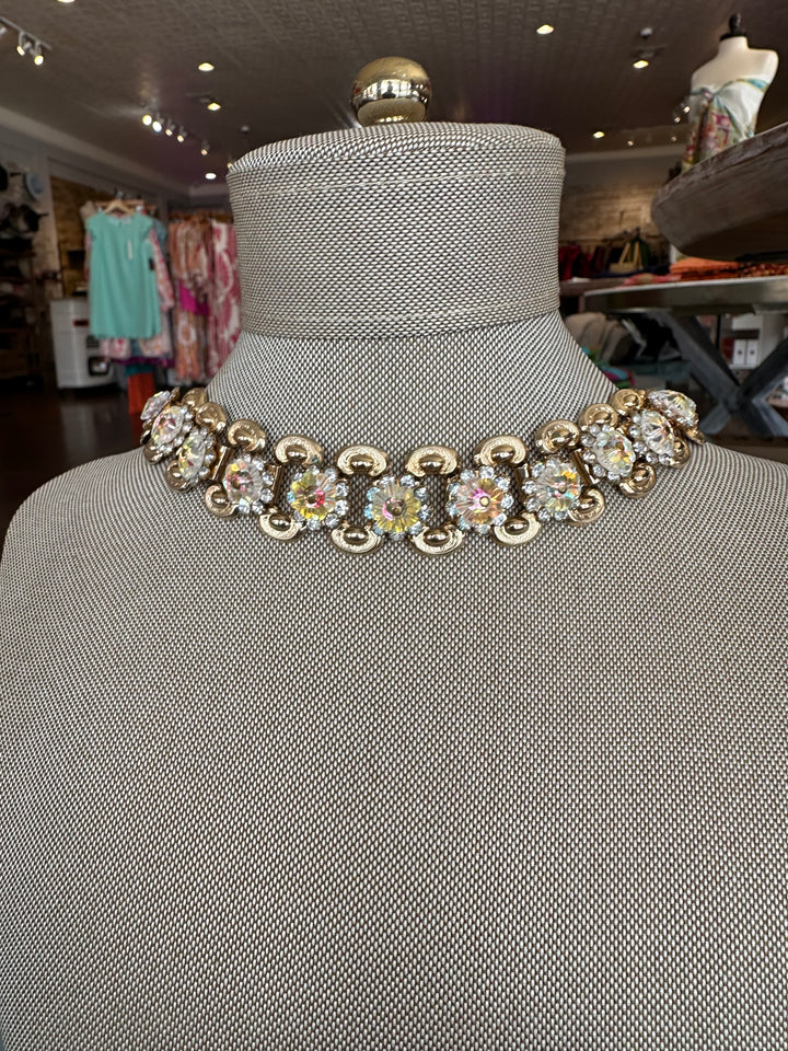 Vintage Book Chain Necklace With Margarita Crystals-Necklaces-Erin Knight Designs-Shop with Bloom West Boutique, Women's Fashion Boutique, Located in Houma, Louisiana