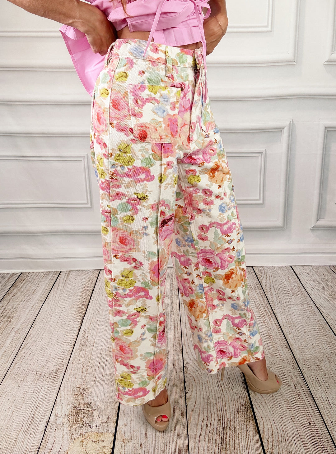 The Monet Garden Trousers-Pants-Entro-Shop with Bloom West Boutique, Women&
