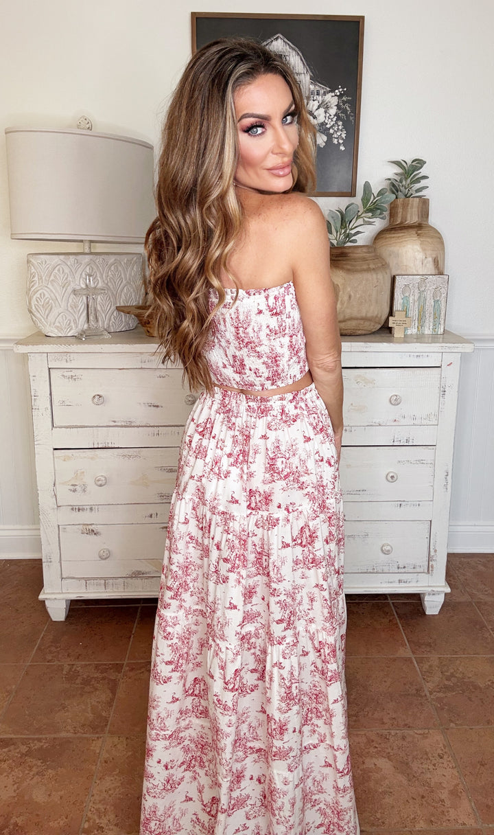 Tolie de Jouy Set-Two Piece Set-Aakaa-Shop with Bloom West Boutique, Women's Fashion Boutique, Located in Houma, Louisiana