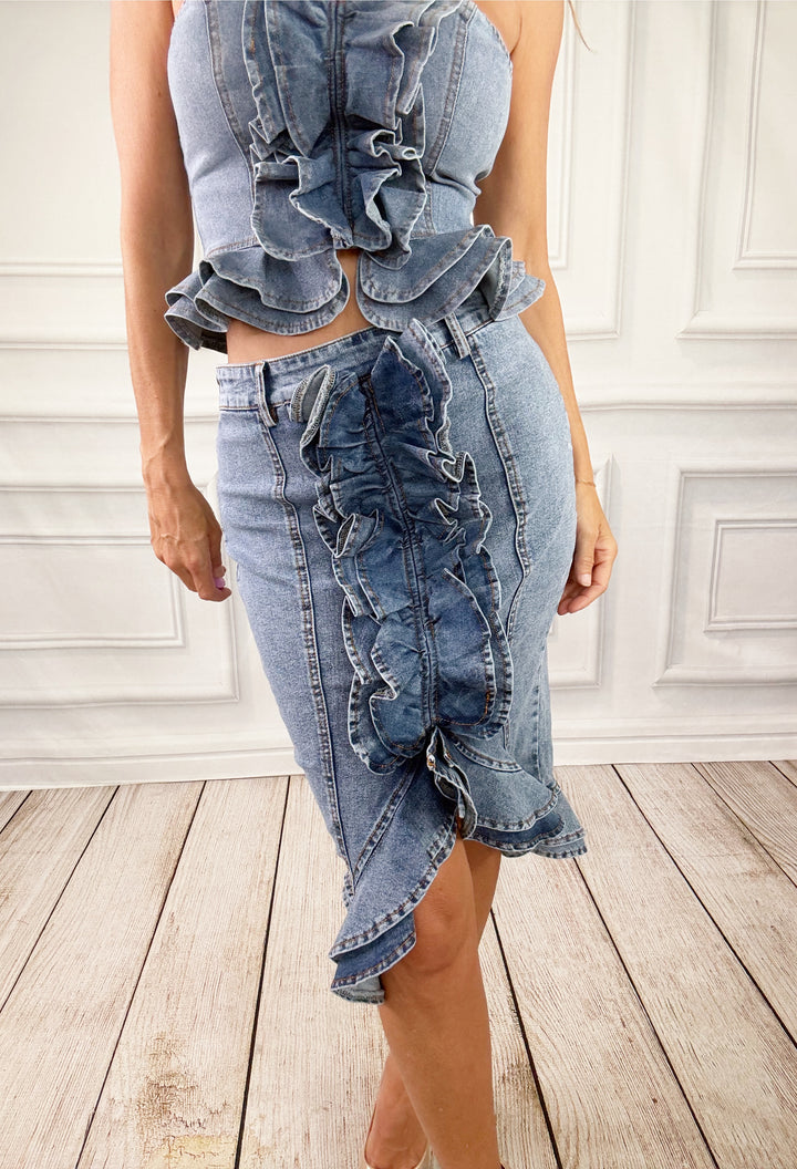 The Wildflower Rogue Midi Skirt-Midi skirt-Rehab Lab-Shop with Bloom West Boutique, Women&