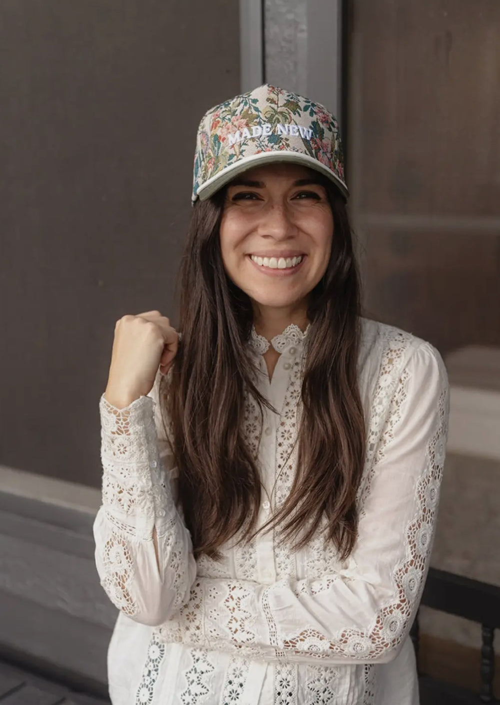 Made New Floral Jacquard Hat-Hats-Jenessa Wait-Shop with Bloom West Boutique, Women's Fashion Boutique, Located in Houma, Louisiana