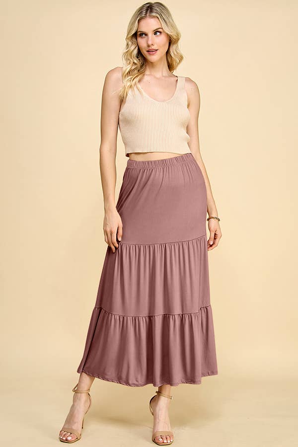 Gracelynn Tiered Maxi Skirt-Heart & Hips-Shop with Bloom West Boutique, Women's Fashion Boutique, Located in Houma, Louisiana