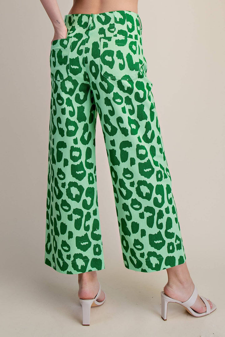 Colette Cropped Wide-Leg Neon Leopard Pants-Glam-Shop with Bloom West Boutique, Women&