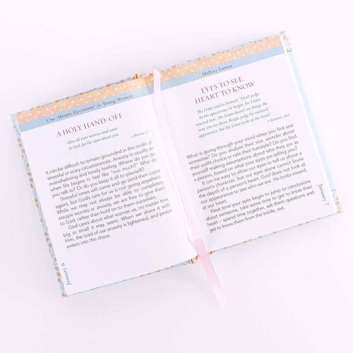 One-Minute Devotions for Young Women Padded Hardcover-Accessories-Christian Art Gifts-Shop with Bloom West Boutique, Women's Fashion Boutique, Located in Houma, Louisiana