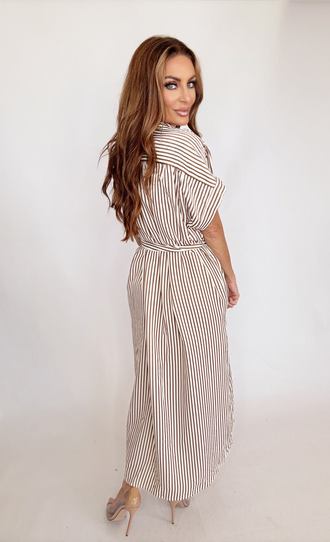 Camille Caramel Dress-Dresses-Entro-Shop with Bloom West Boutique, Women's Fashion Boutique, Located in Houma, Louisiana