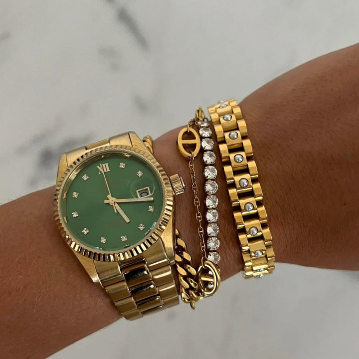 PEARL GOLD WATCH BAND BRACELET-Chansuttpearls-Shop with Bloom West Boutique, Women&