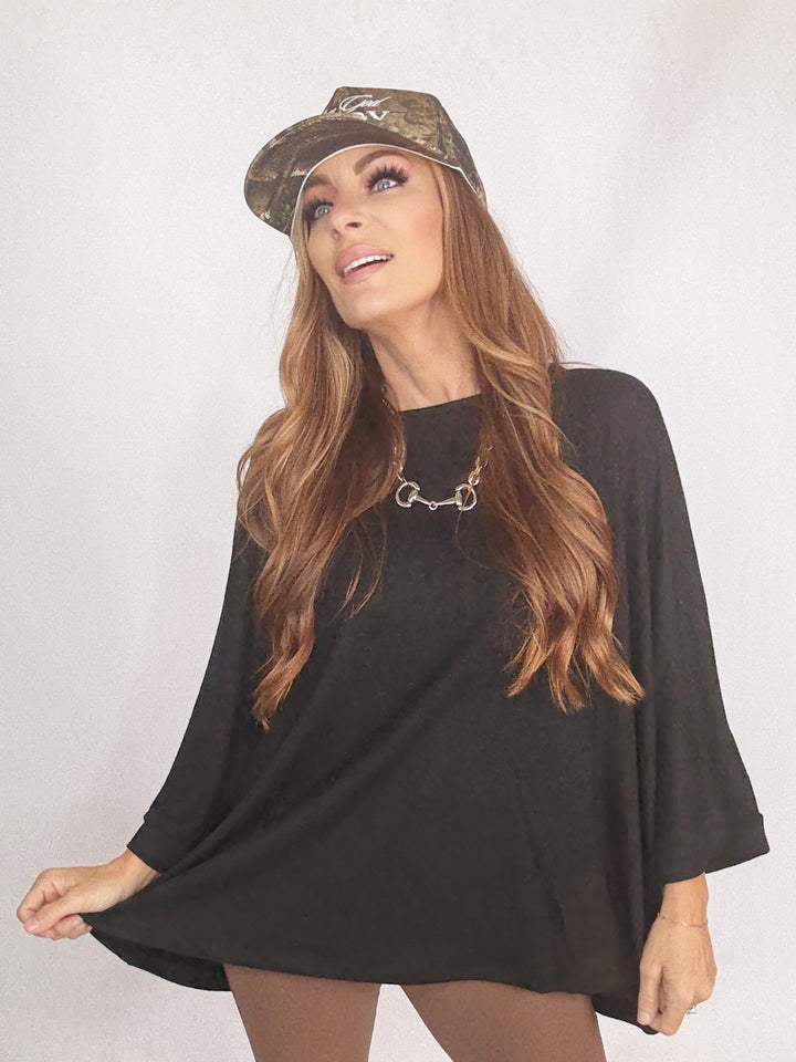 Vivienne Black Top-Tops-Hyfve-Shop with Bloom West Boutique, Women's Fashion Boutique, Located in Houma, Louisiana