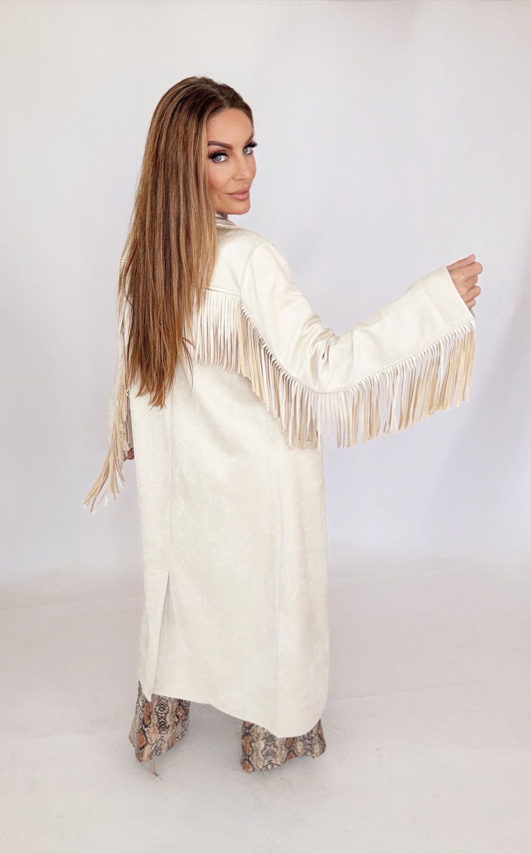The Loretta Fringe Coat-Jackets-skies are blue-Shop with Bloom West Boutique, Women's Fashion Boutique, Located in Houma, Louisiana