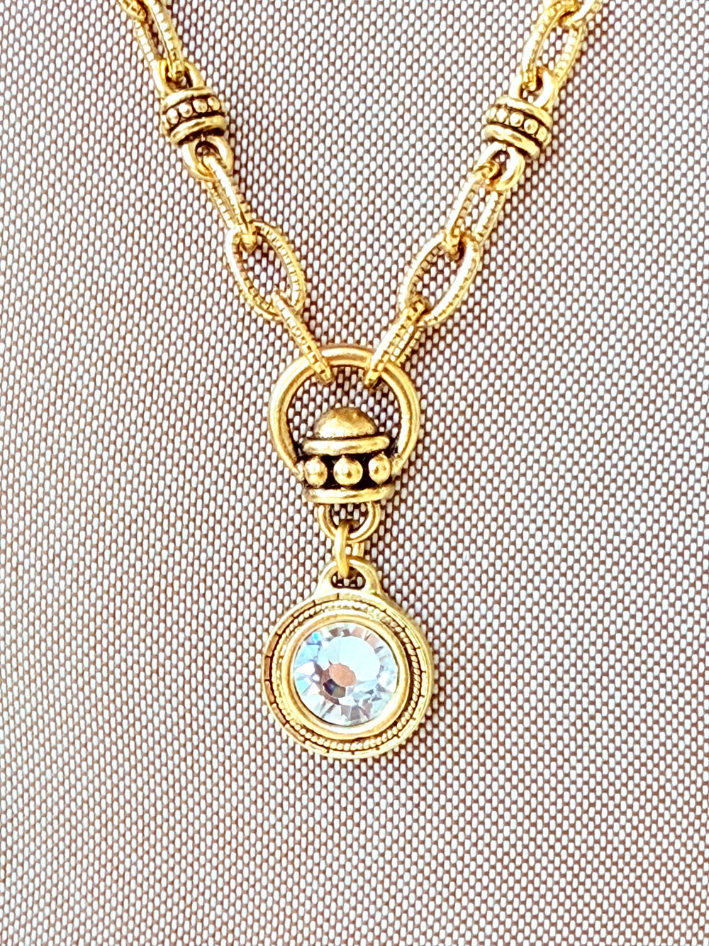 Erin Knight Gold w Swarovski Crystal Necklace-Jewelry-Erin Knight Designs-Shop with Bloom West Boutique, Women's Fashion Boutique, Located in Houma, Louisiana