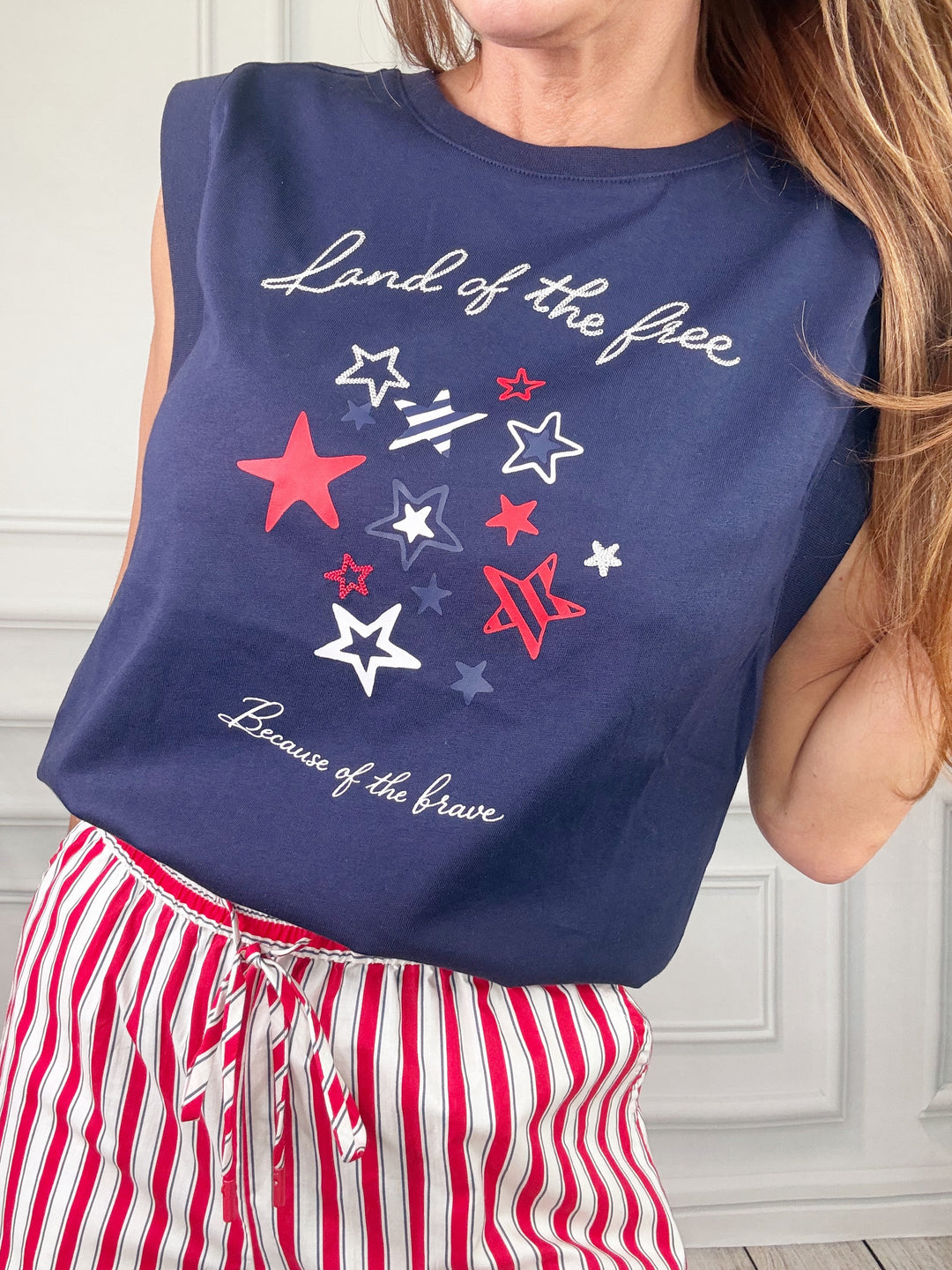 Born Brave Tank-Graphic Tank-skies are blue-Shop with Bloom West Boutique, Women&