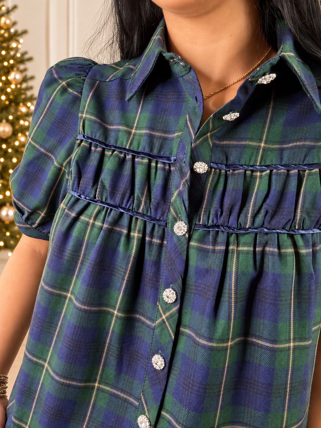 Plaid &amp; Poise Top-Tops-Entro-Shop with Bloom West Boutique, Women&