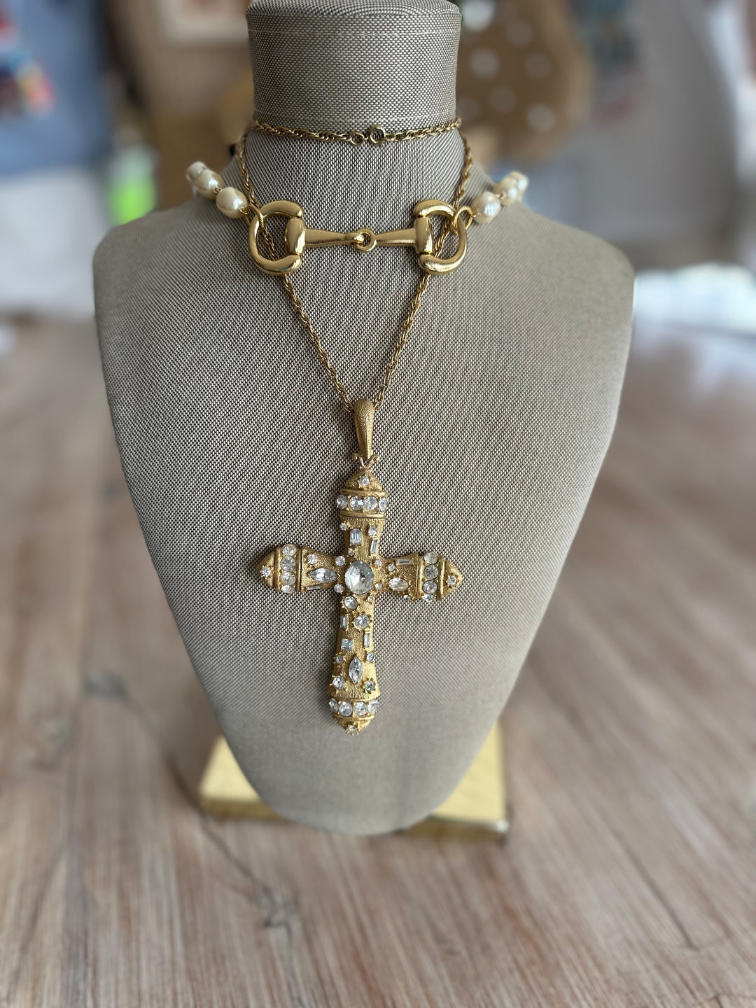 Vintage Mid Century Cross Necklace-Accessories-Erin Knight Designs-Shop with Bloom West Boutique, Women's Fashion Boutique, Located in Houma, Louisiana