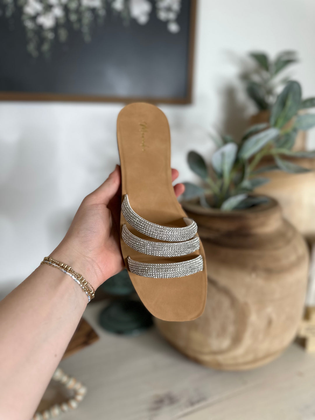 Meegan Strappy Natural Sandal-Sandals-Makers Shoes-Shop with Bloom West Boutique, Women's Fashion Boutique, Located in Houma, Louisiana