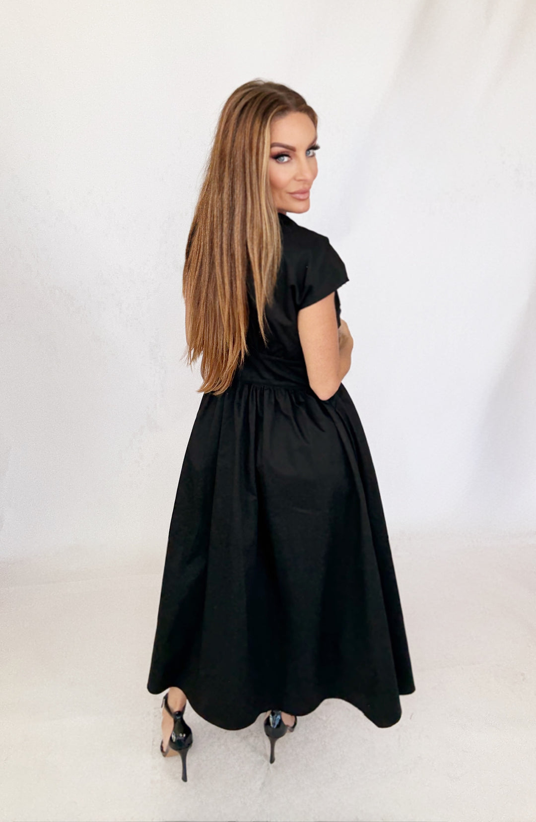 Raven Muse Midi Dress-Dresses-Endless Blu-Shop with Bloom West Boutique, Women's Fashion Boutique, Located in Houma, Louisiana