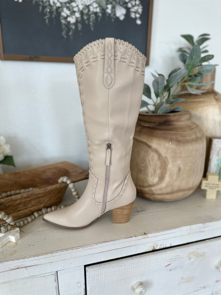 Lacey Beige Boots-Boots-Miracle miles-Shop with Bloom West Boutique, Women's Fashion Boutique, Located in Houma, Louisiana