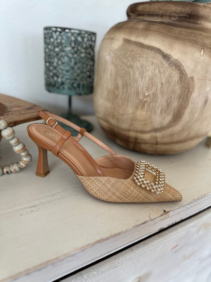 Bellamy Beige Camel Heel-Heels-KB Shoes-Shop with Bloom West Boutique, Women's Fashion Boutique, Located in Houma, Louisiana