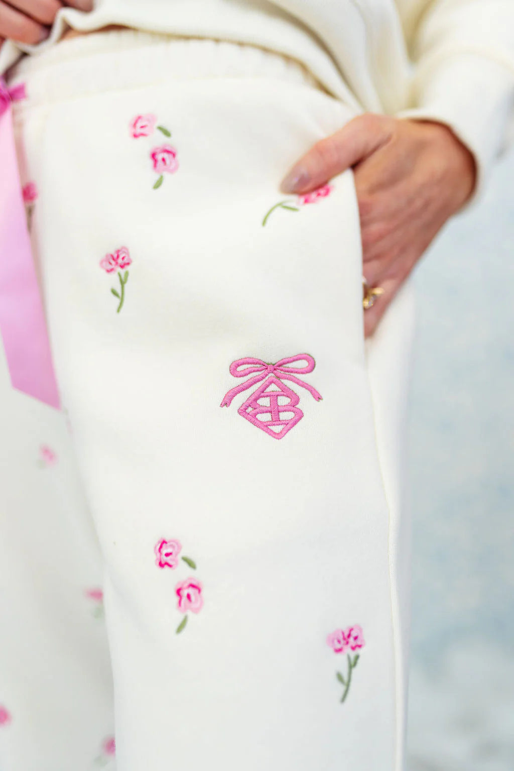 Briana Cannon Floral Fleece Jogger