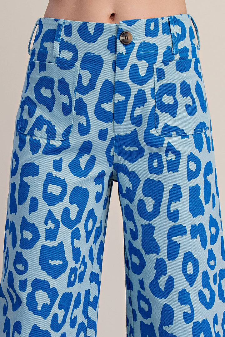 Colette Cropped Wide-Leg Neon Leopard Pants-Glam-Shop with Bloom West Boutique, Women&