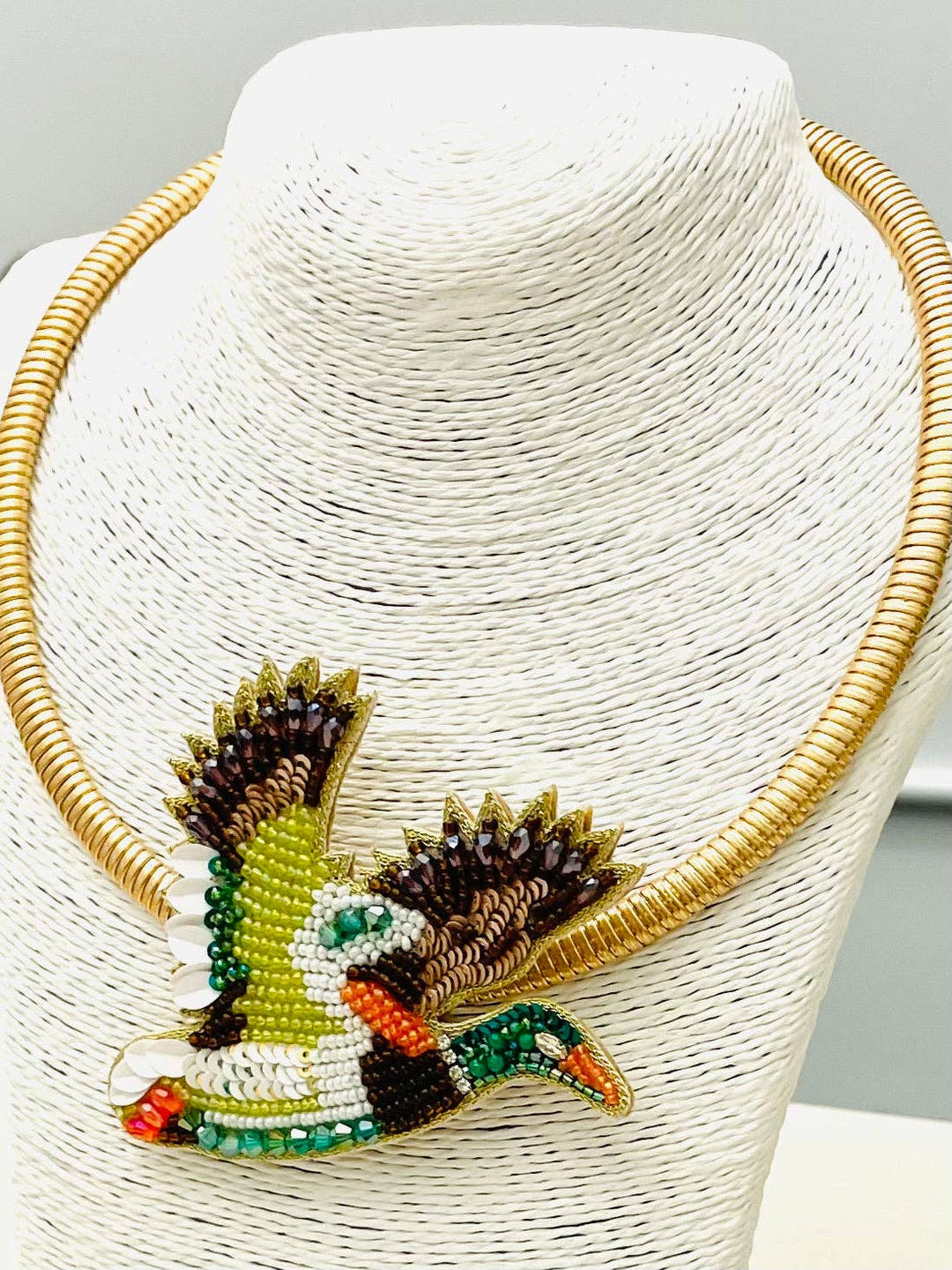 FALL - Mallard Necklace (green/brown) BNK1203-TWO FORTY TWO-Shop with Bloom West Boutique, Women&