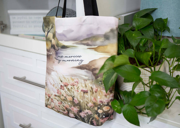 New Mercies Tote Bag | Bible Church Bag-Bible Accessories-Chosen & Cherished-Shop with Bloom West Boutique, Women's Fashion Boutique, Located in Houma, Louisiana