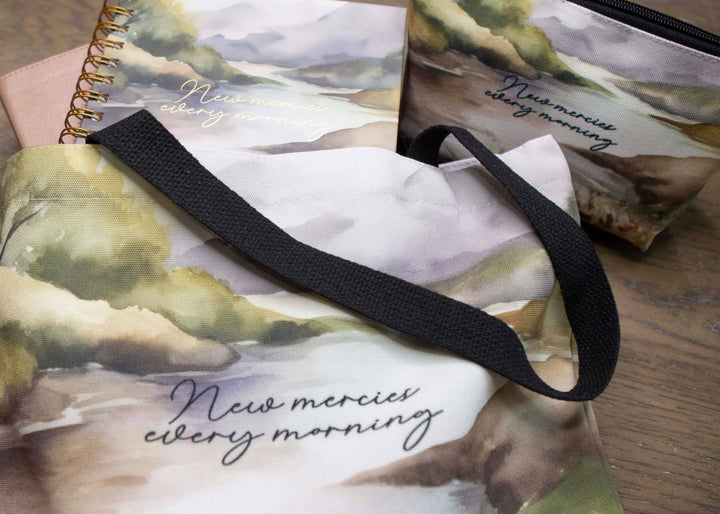 New Mercies Tote Bag | Bible Church Bag-Bible Accessories-Chosen & Cherished-Shop with Bloom West Boutique, Women's Fashion Boutique, Located in Houma, Louisiana