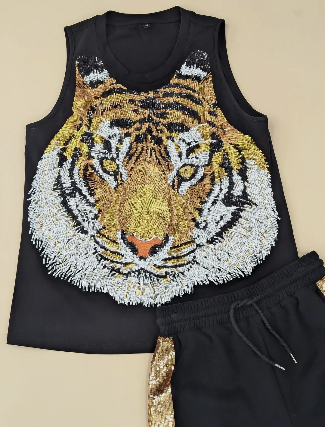 Tiger Face Women’s Sequin Tank-Graphic Tees-Bomb Designs-Shop with Bloom West Boutique, Women's Fashion Boutique, Located in Houma, Louisiana