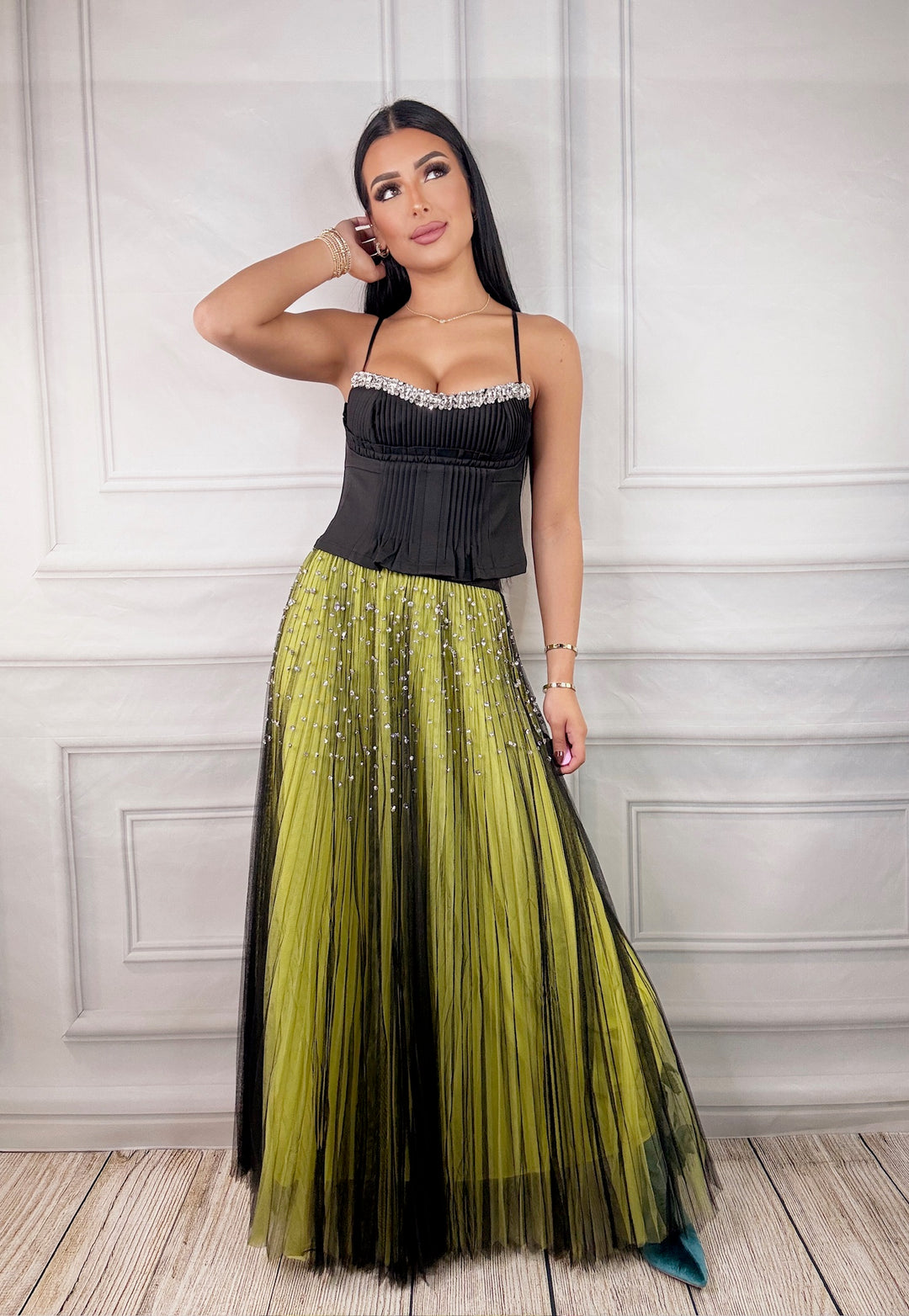 Avant Minuit Skirt-Maxi Skirt-Beulah Style-Shop with Bloom West Boutique, Women&