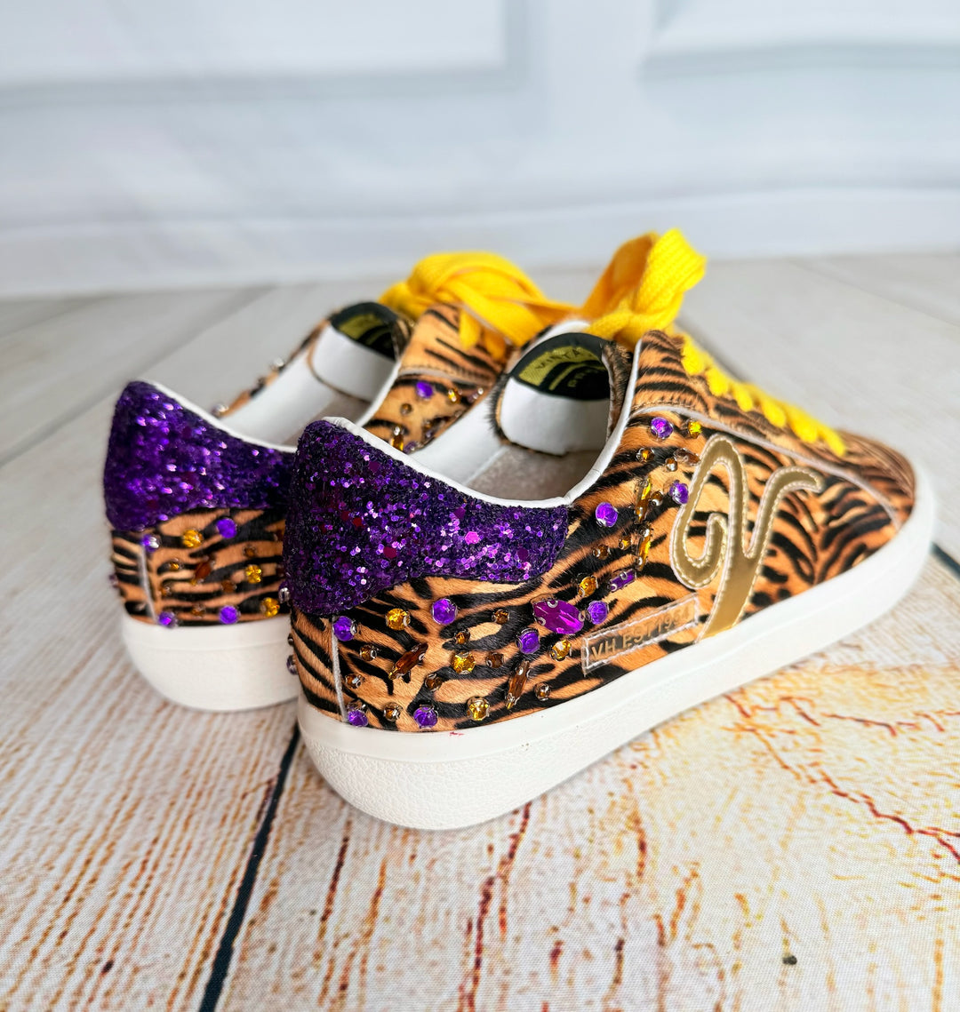 Tailgate Tiger Bloom West+Vintage Havana Game Day Sneakers PREORDER-SNEAKERS-Bloom West/Vintage Havana-Shop with Bloom West Boutique, Women&