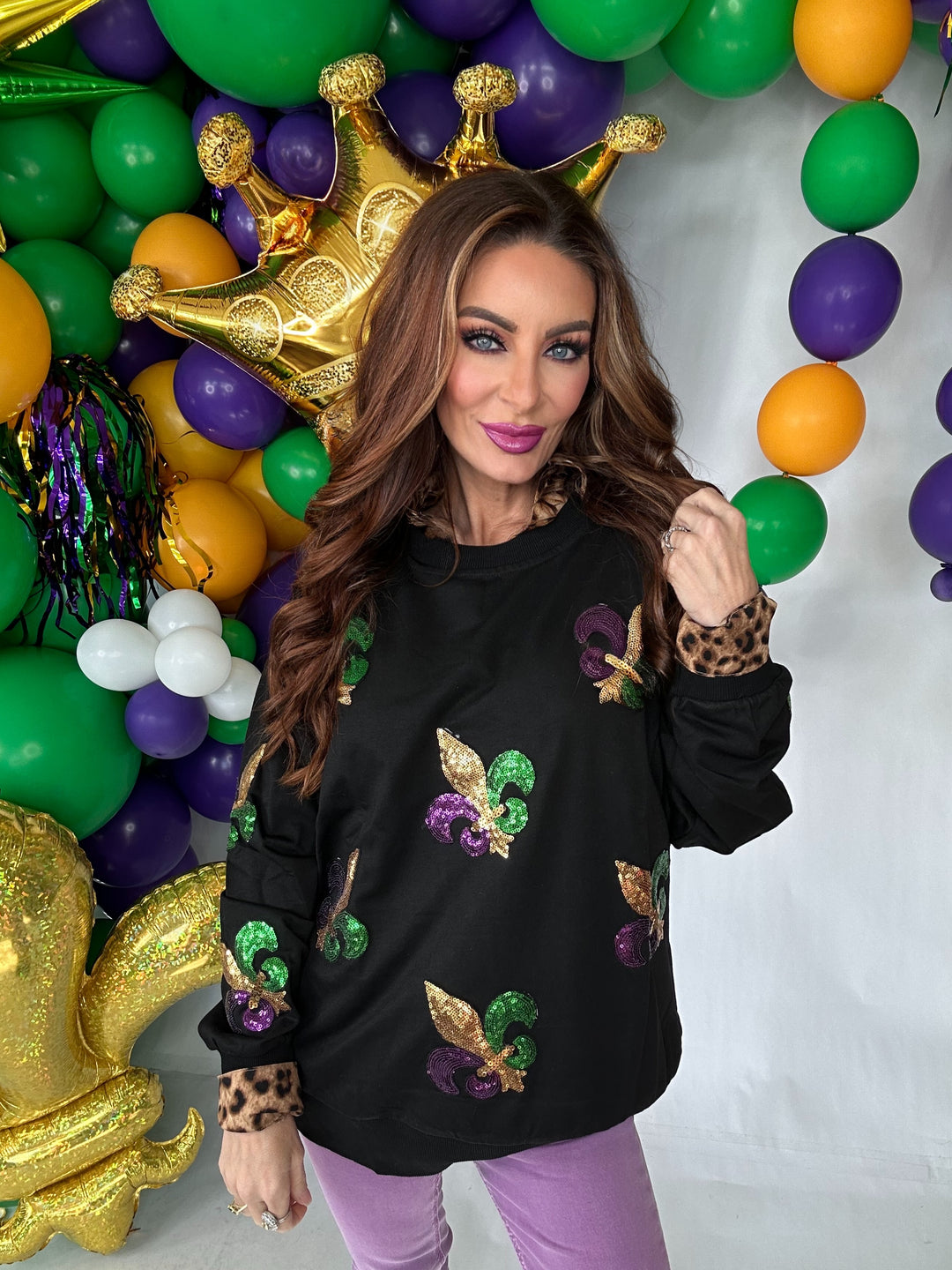 Krewe of Rex Mardi Gras Top-Tops-Bibi-Shop with Bloom West Boutique, Women's Fashion Boutique, Located in Houma, Louisiana