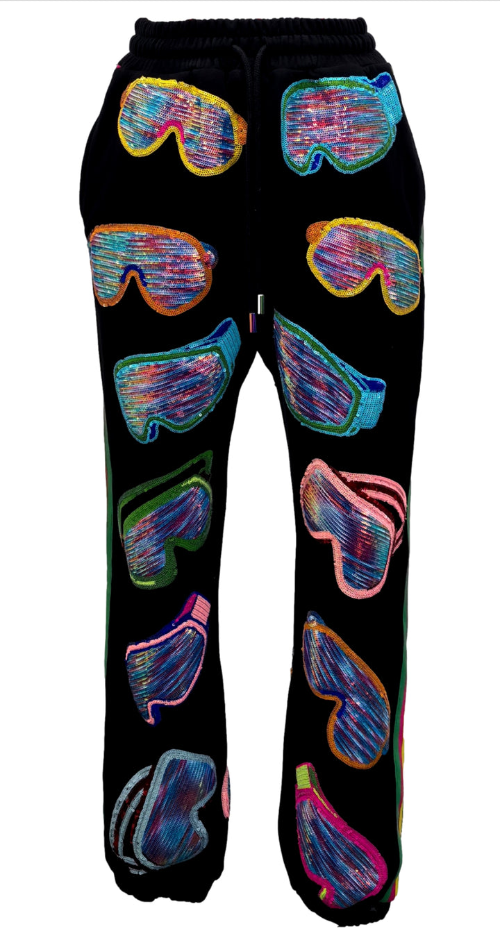 Queen Of Sparkles Ski Goggle Sport Stripe Jogger-QOS Bottoms-Queen Of Sparkles-Shop with Bloom West Boutique, Women's Fashion Boutique, Located in Houma, Louisiana