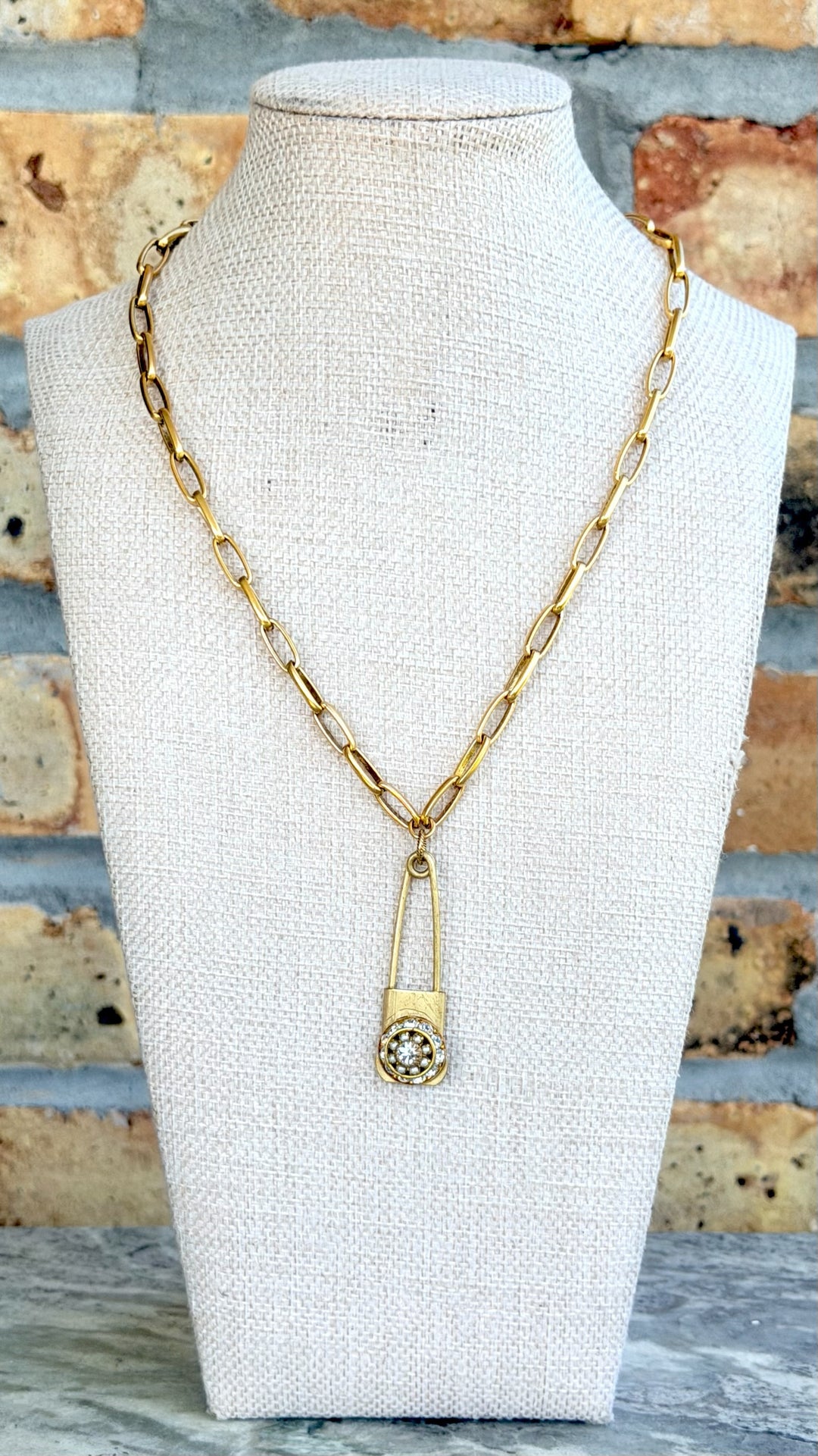 Erin Knight Cameo Rhinestone Laundry Pendant-Necklaces-Erin Knight Designs-Shop with Bloom West Boutique, Women&