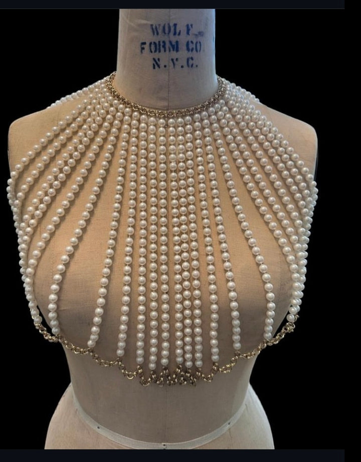 Monroe One Of A Kind Vintage Pearl Shawl-Scarves & Shawls-Erin Knight Designs-Shop with Bloom West Boutique, Women's Fashion Boutique, Located in Houma, Louisiana