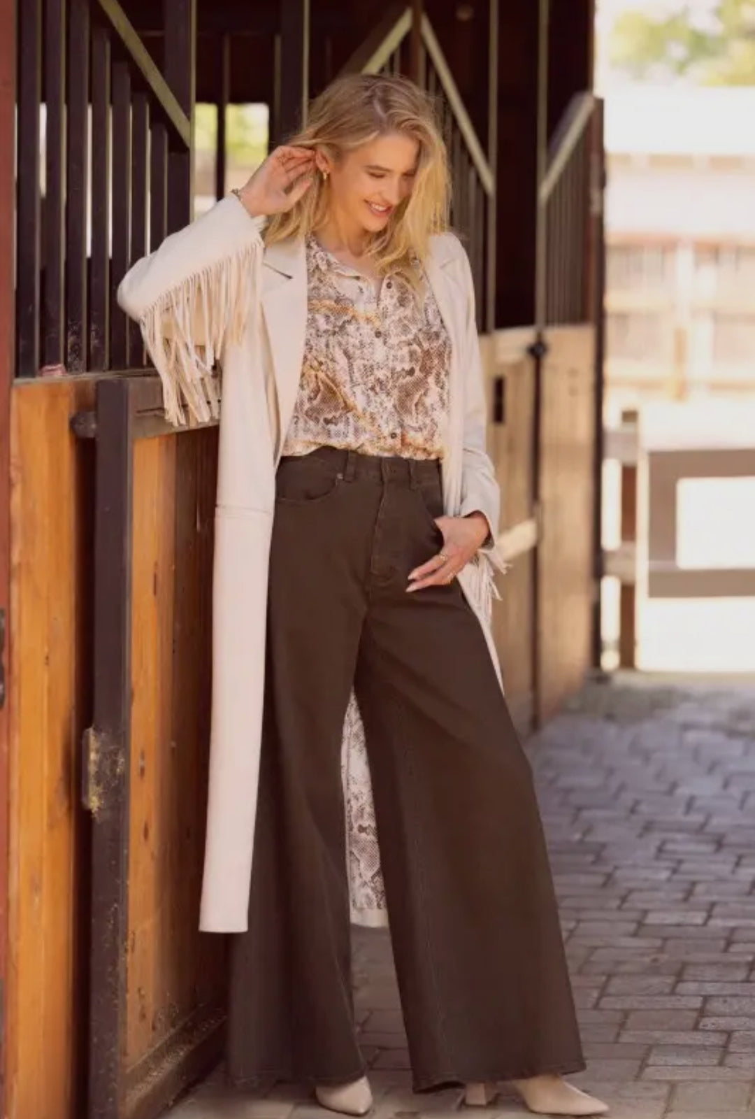 The Loretta Fringe Coat-Jackets-skies are blue-Shop with Bloom West Boutique, Women's Fashion Boutique, Located in Houma, Louisiana