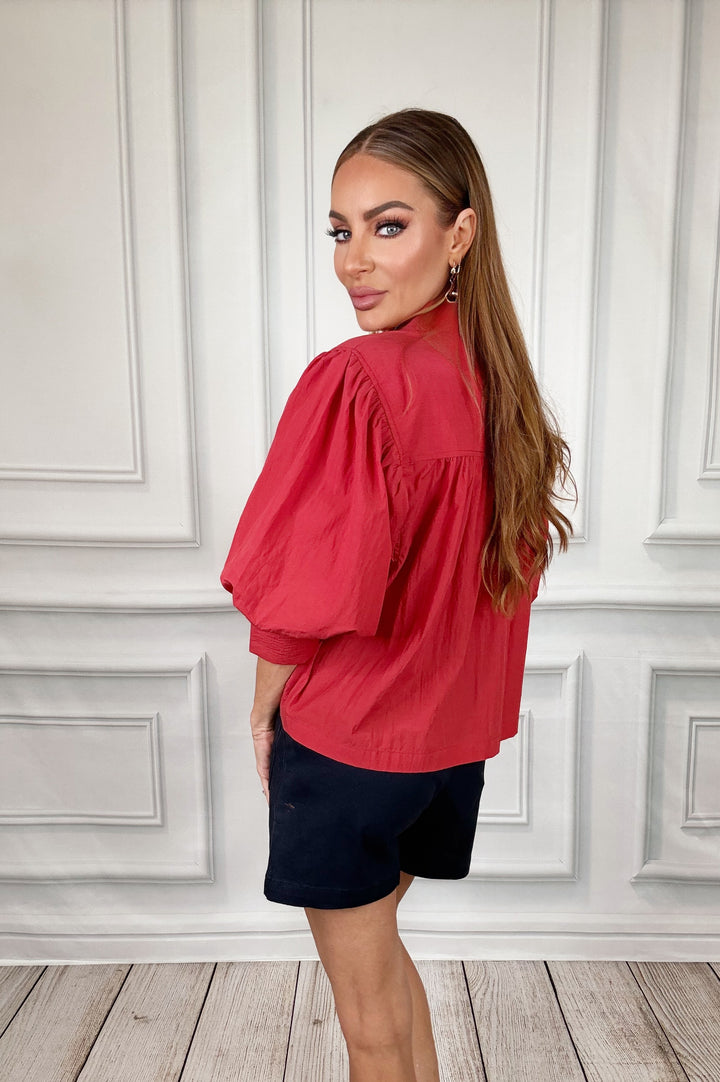 Old Glory Puff Blouse